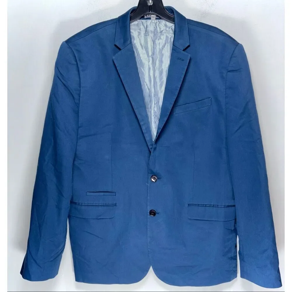 Express slim fit photographer blue suit jacket size 44R